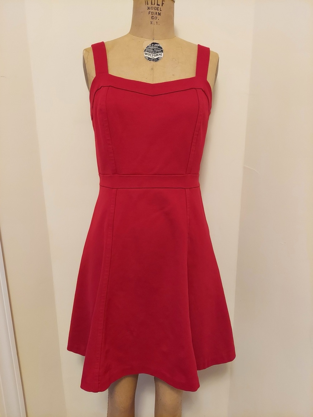 INC International Concepts Red Sleeveless Fit-and-Flare Dress